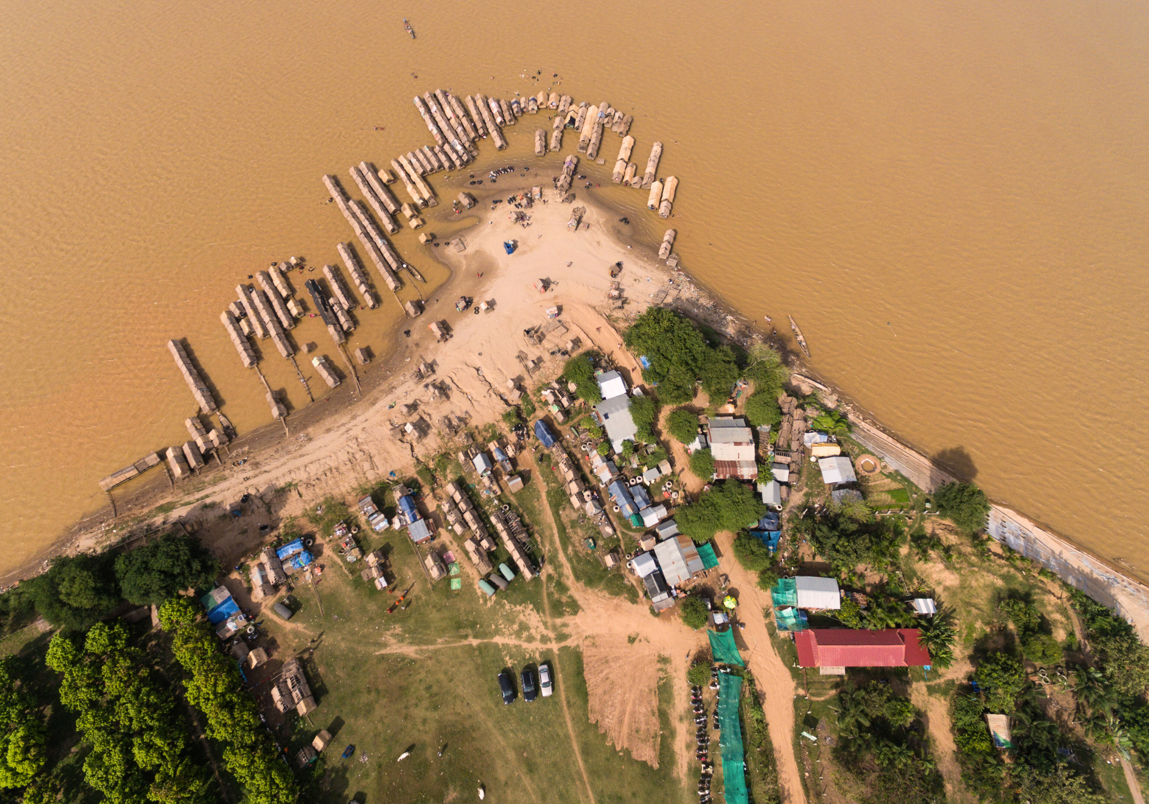 Cambodia, Phonm Penh, Silk Island View on Mekong River