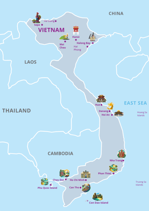 vietnam map