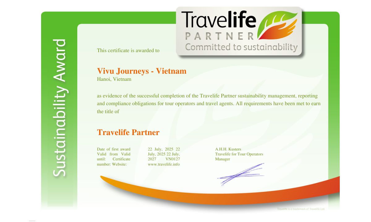 vivu journeys travelife partner