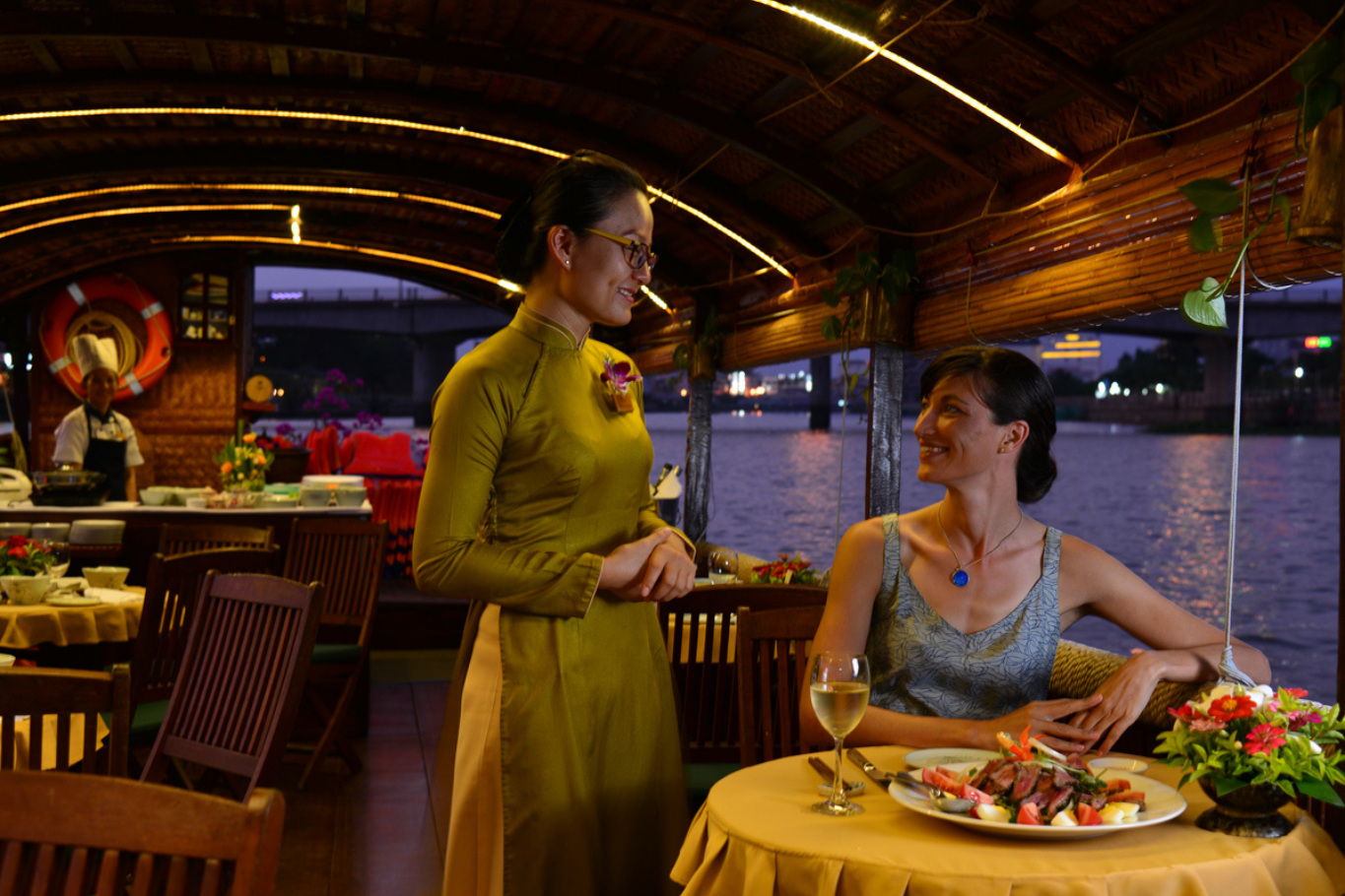 Private dinner on Victoria Mekong Cruise 