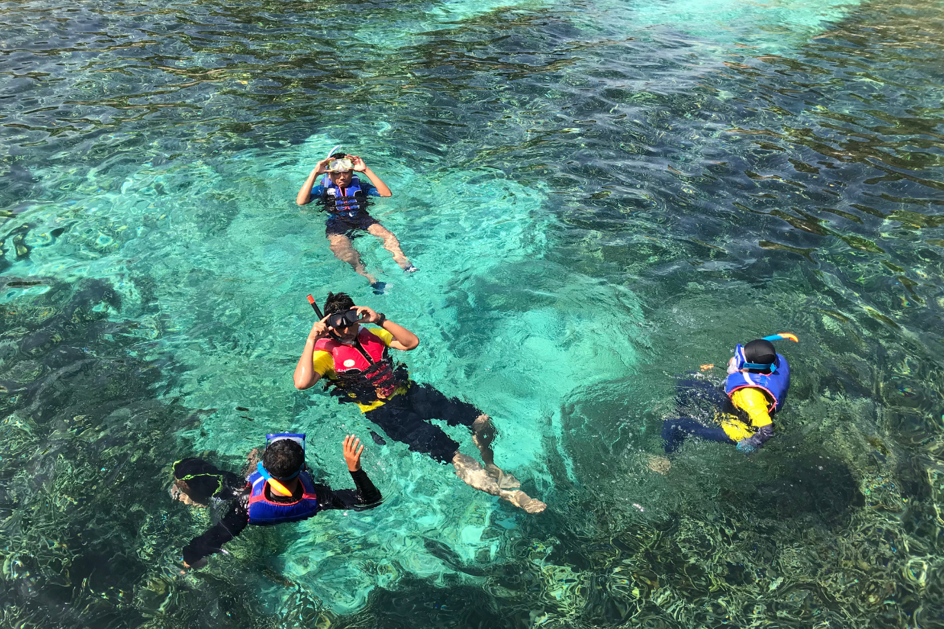 Snorkeling activity in clear water during Thailand beach escapes