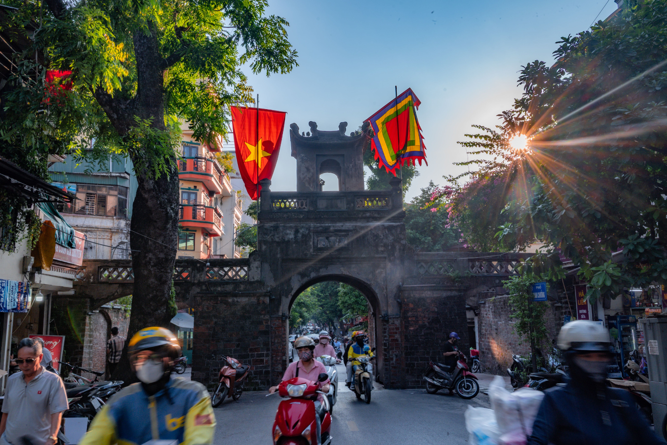 Hanoi's energetic street life capturing early morning soundscapes