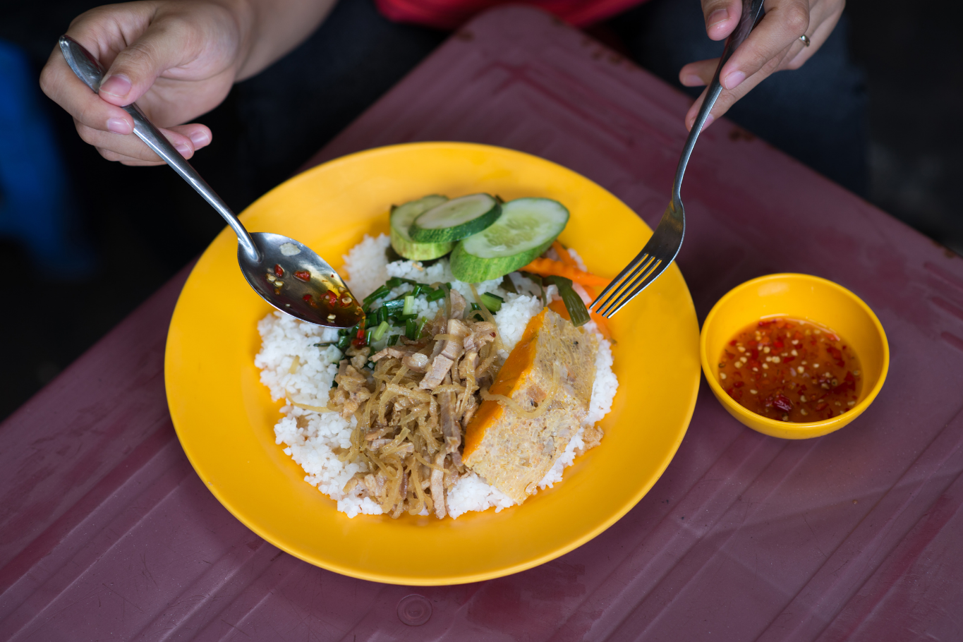 A plate of delicious broken rice