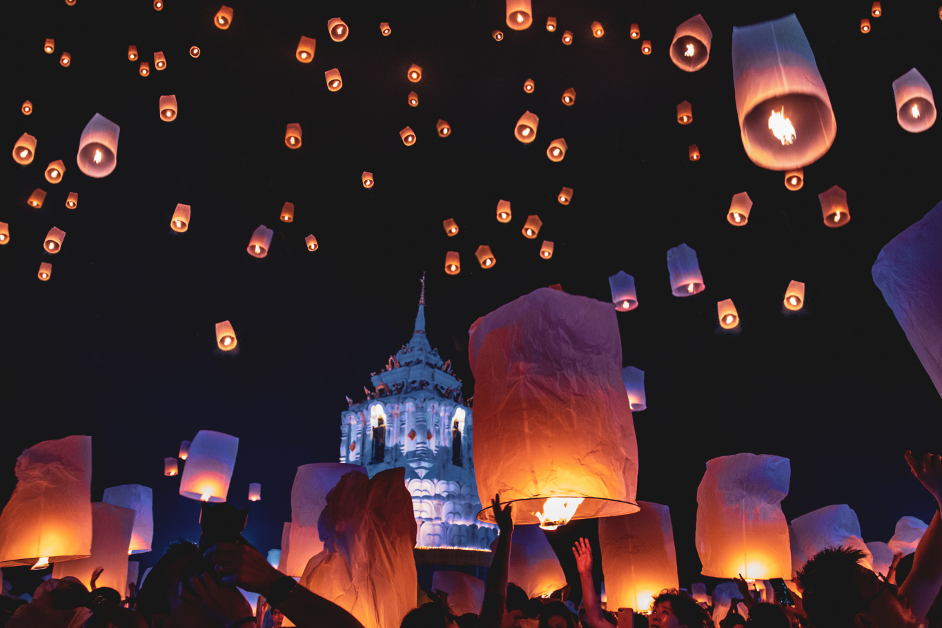 Experiencing Chiang Mai’s Yi Peng lantern festival.
